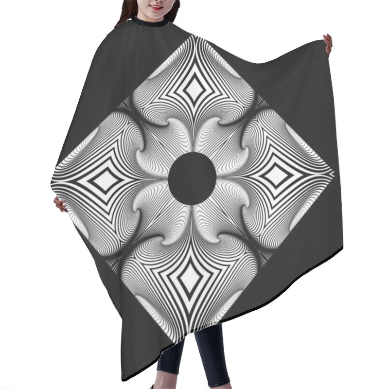 Personality  Abstract Design Element. Lines Pattern. Hair Cutting Cape