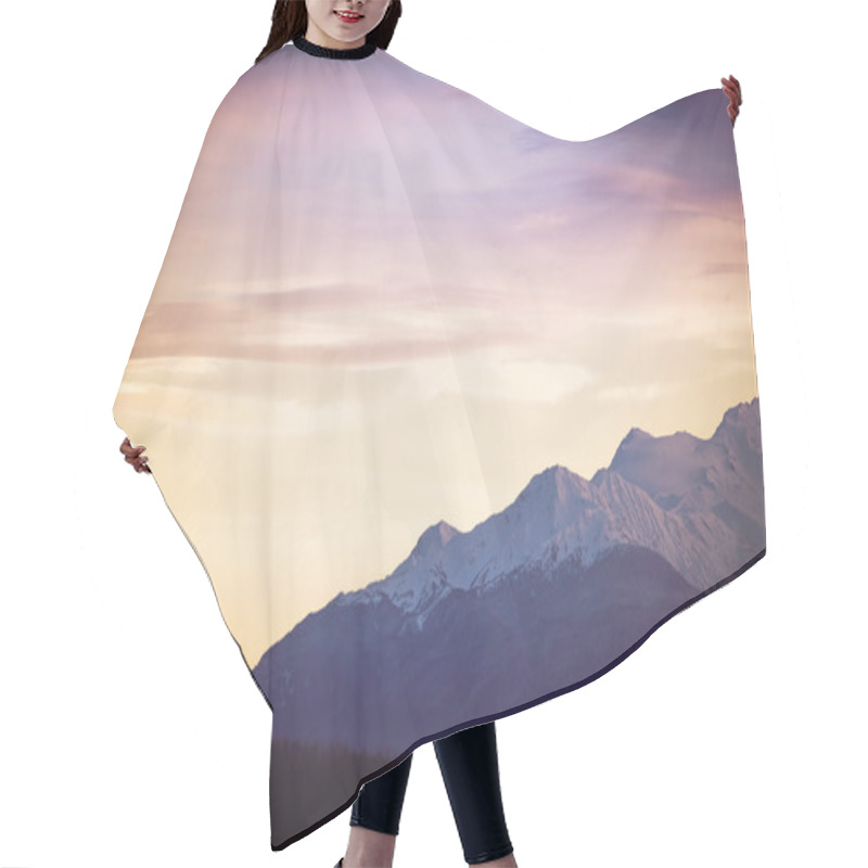 Personality  Mountain Sunset Hair Cutting Cape