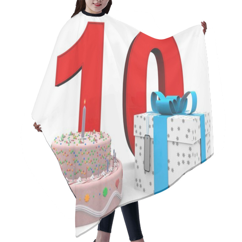 Personality  Happy Birthday With Present And Cake Hair Cutting Cape