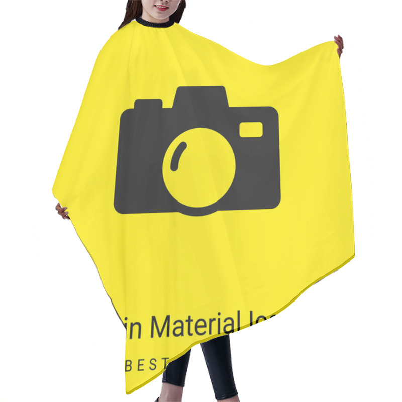 Personality  Big Camera Minimal Bright Yellow Material Icon Hair Cutting Cape