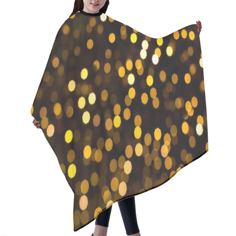 Personality  Golden Glitter Lights Texture. Christmas Abstract Background Hair Cutting Cape