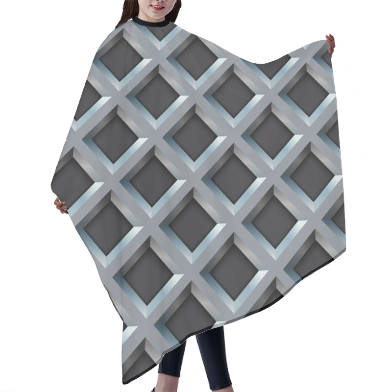 Personality  Seamless Metal Grill With Diamond Shape Pattern Vector Illustrat Hair Cutting Cape