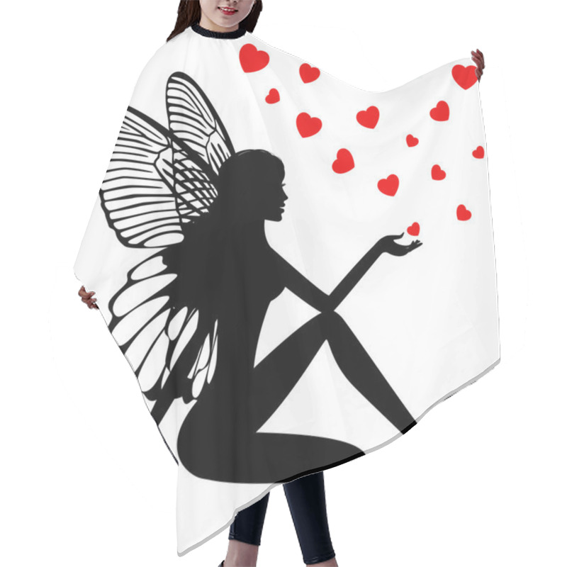 Personality  Silhouette Fairy Girl Hair Cutting Cape