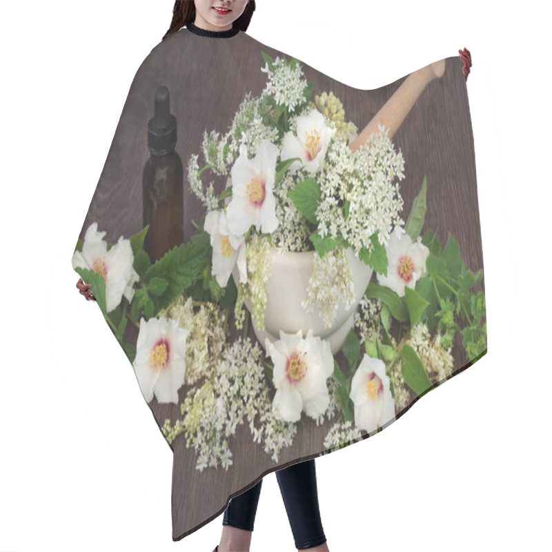 Personality  Medicinal Flowers And Herbs Hair Cutting Cape