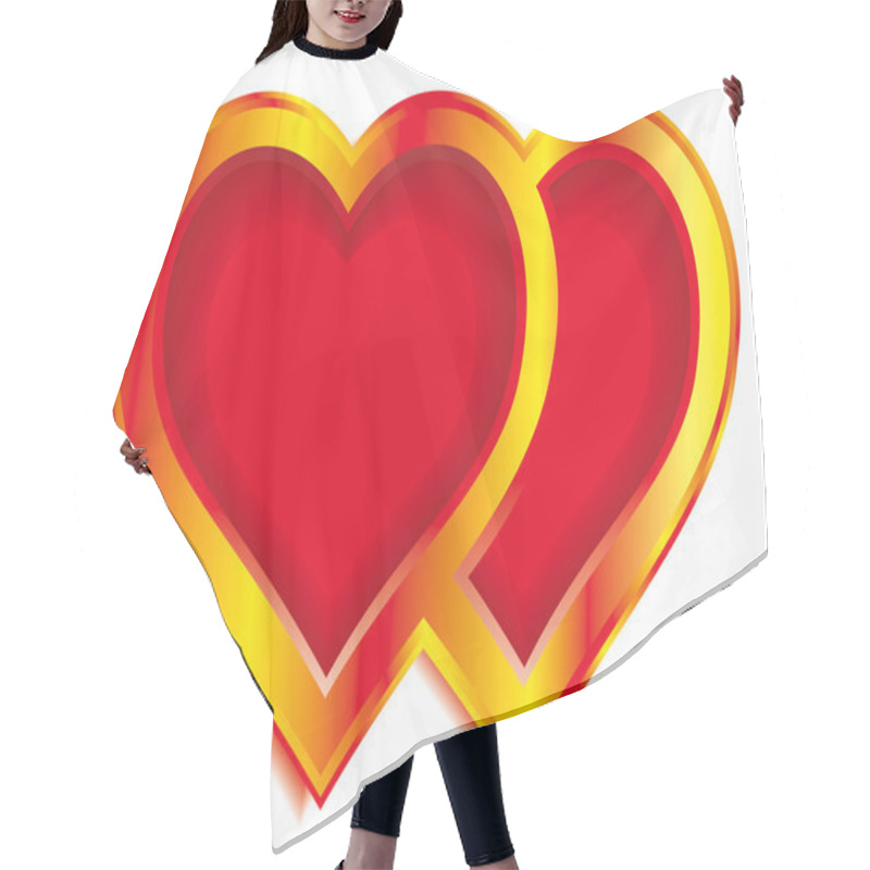 Personality  Two Hearts Hair Cutting Cape