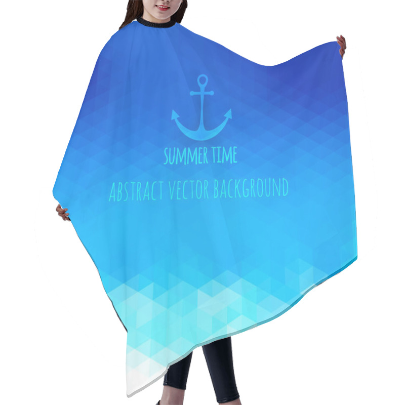 Personality  Abstract Beach Triangular Background Made Of Polygonal Shapes. V Hair Cutting Cape