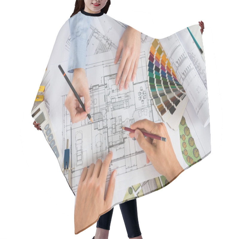 Personality  Two Architect Working Together Hair Cutting Cape