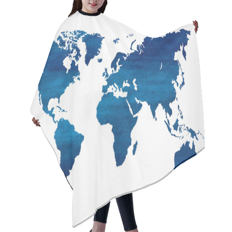 Personality  Abstract Background With Map Of The World Hair Cutting Cape