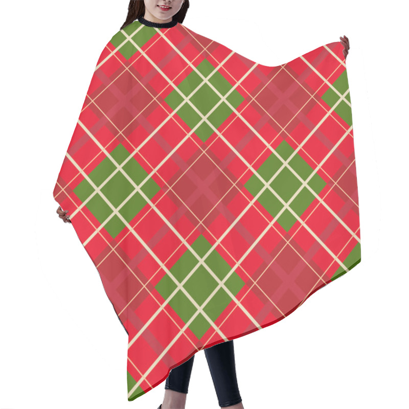 Personality  Plaid Seamless Pattern Hair Cutting Cape