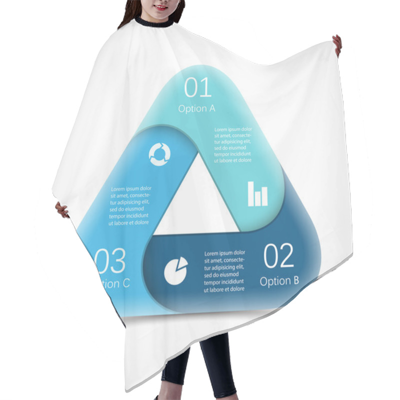 Personality  Circle Triangle Infographic. Hair Cutting Cape