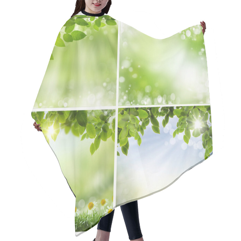 Personality  Spring Backgrounds Hair Cutting Cape