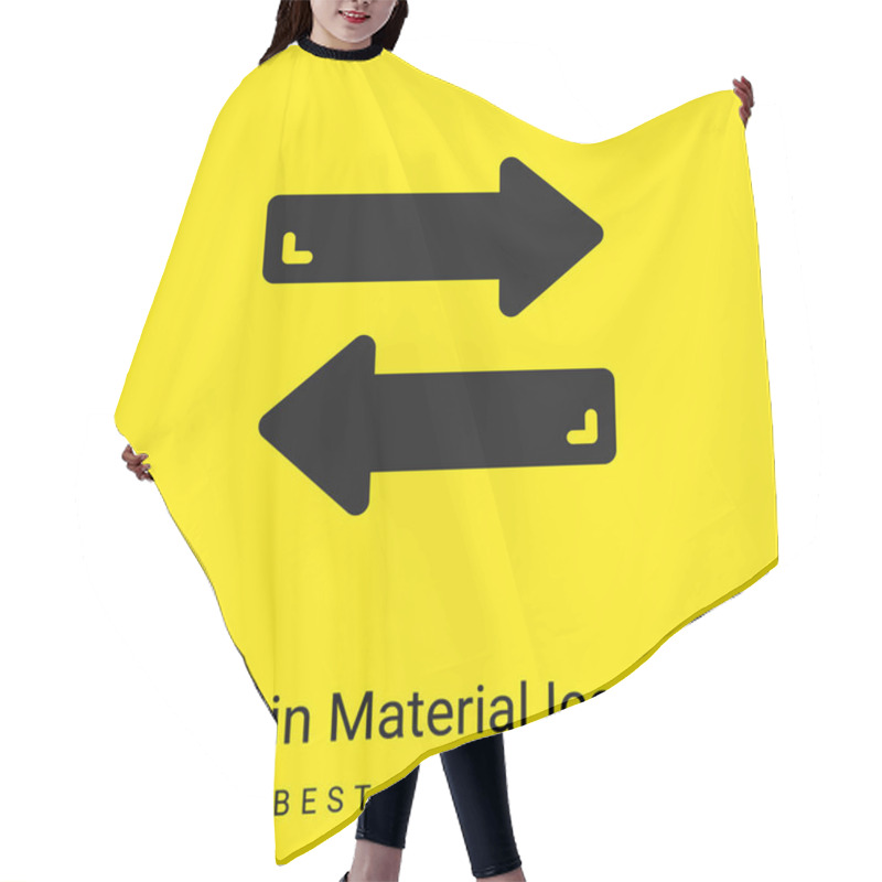 Personality  Arrows Minimal Bright Yellow Material Icon Hair Cutting Cape