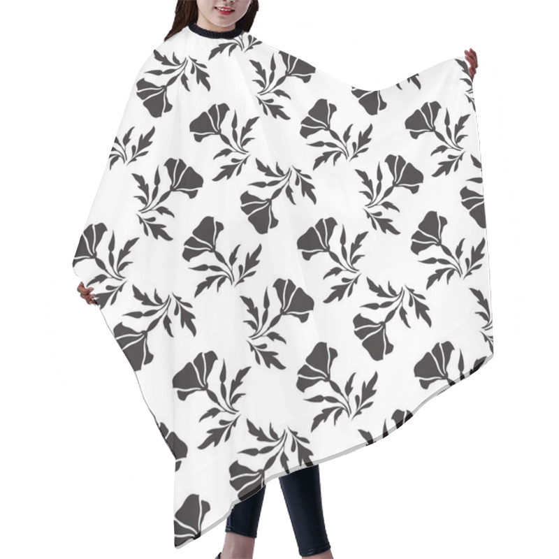 Personality  Abstract Floral Pattern Hair Cutting Cape