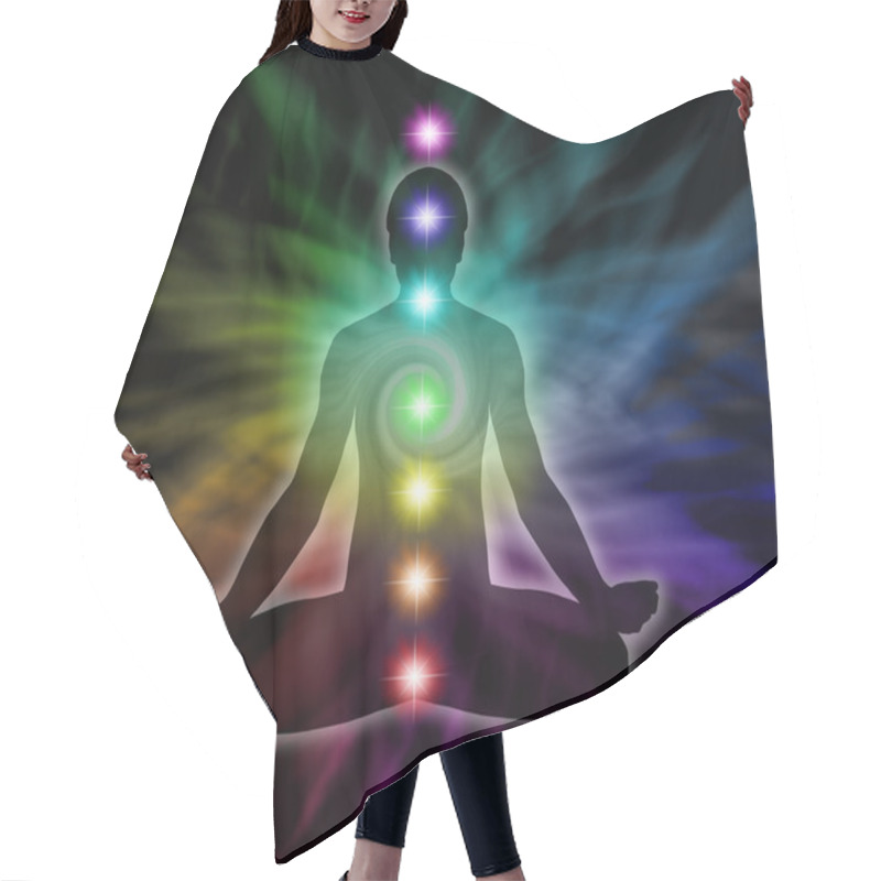 Personality  Chakra Meditation Diagram Hair Cutting Cape