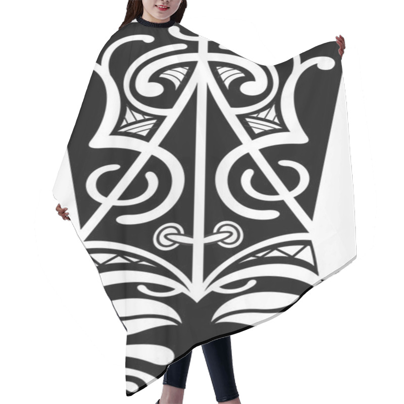 Personality  Maori Mask Hair Cutting Cape