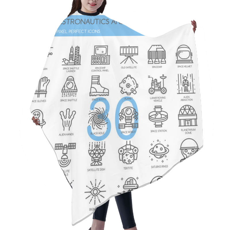 Personality  Astronautics And Space Icons Hair Cutting Cape