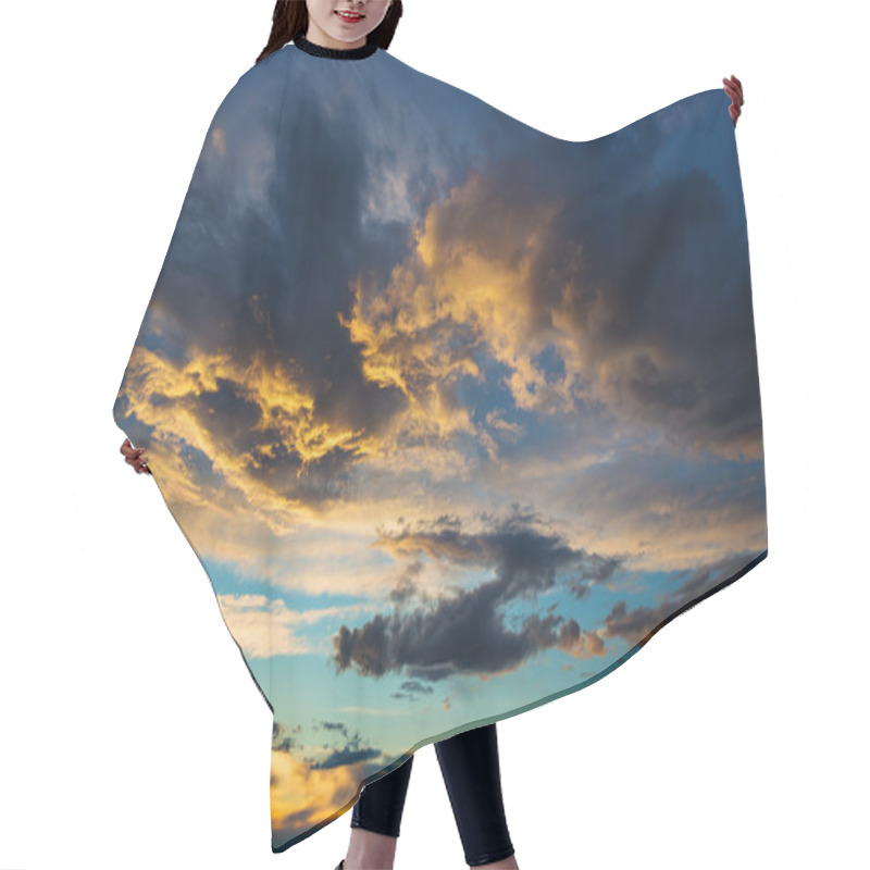 Personality  Thunderstorm Cloud At Sunset Hair Cutting Cape