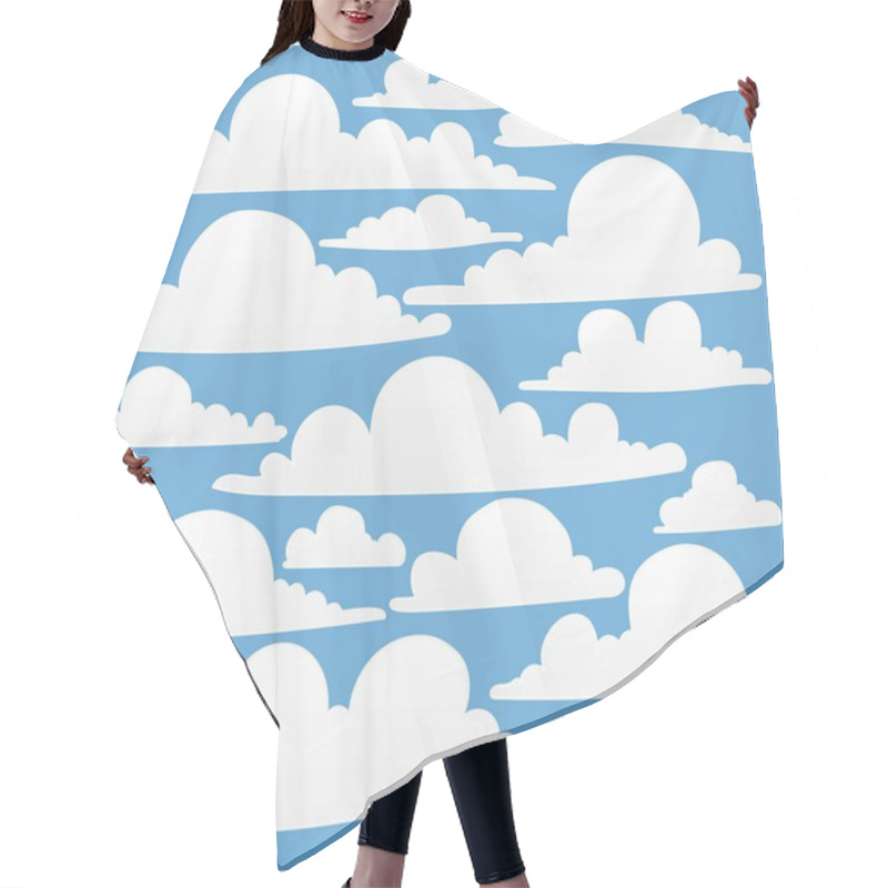 Personality  Hand Drawn Clouds Set.  Hair Cutting Cape