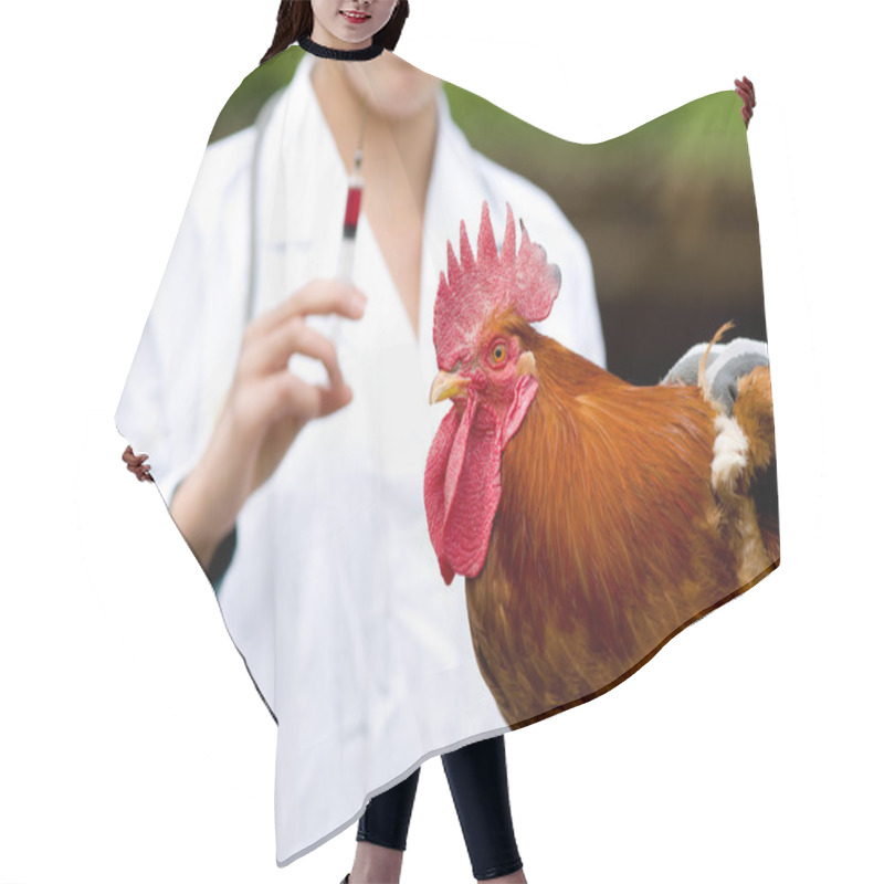 Personality  Rooster Vaccination Hair Cutting Cape