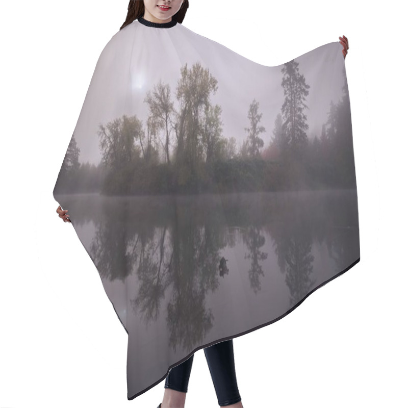 Personality  Tualatin River In The Morning Fog Hair Cutting Cape