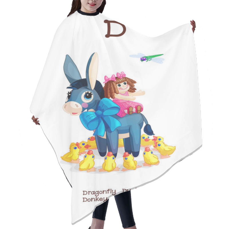 Personality  English Alphabet Series Of Amusing Animals Letter D Hair Cutting Cape