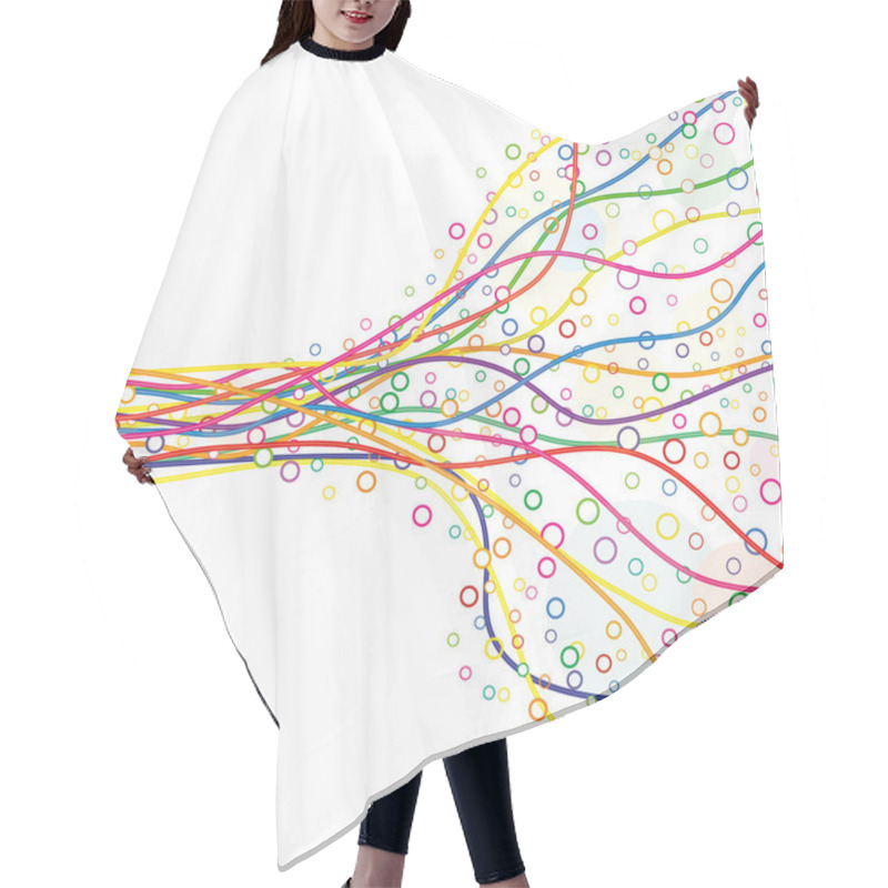 Personality  Abstract Lines Hair Cutting Cape