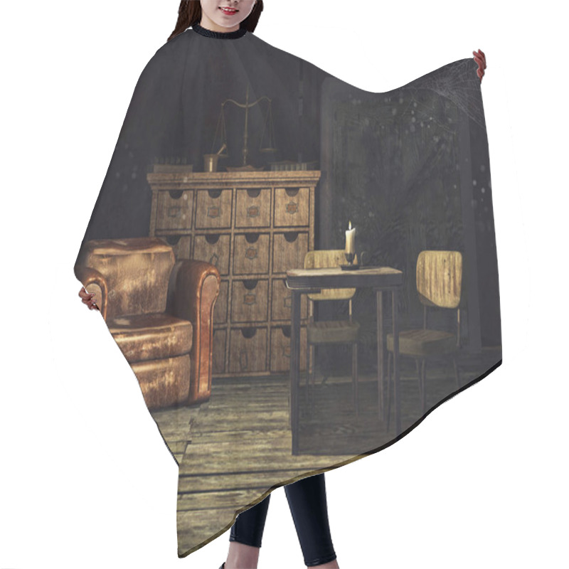 Personality  Old Room With Cobwebs Hair Cutting Cape