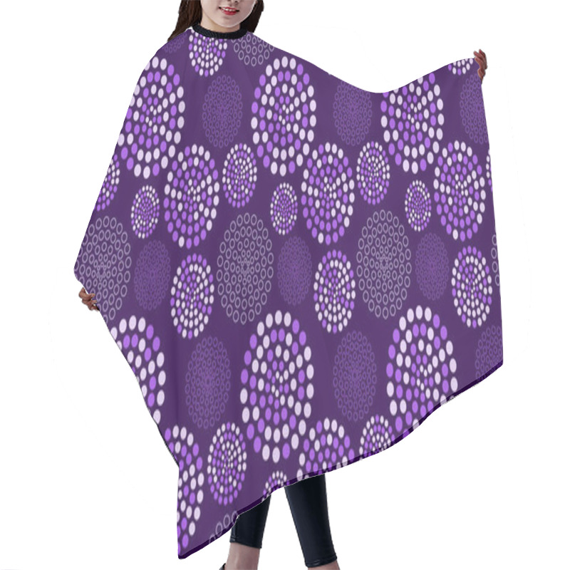 Personality  Full Frame Purple Violet Circles Pattern, Vector Background  Hair Cutting Cape