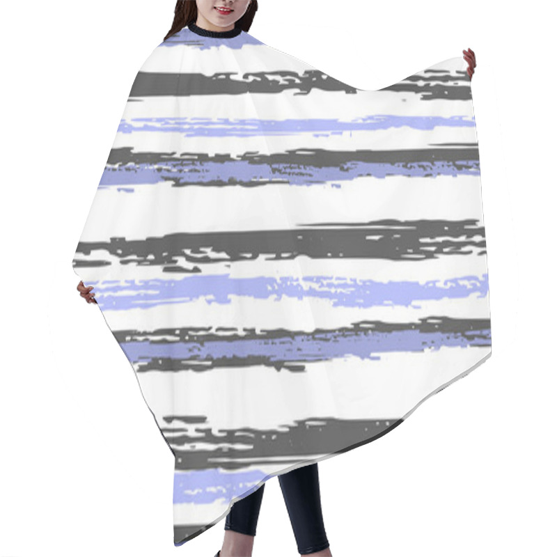 Personality  Seamless Background Of Stripes. Hair Cutting Cape