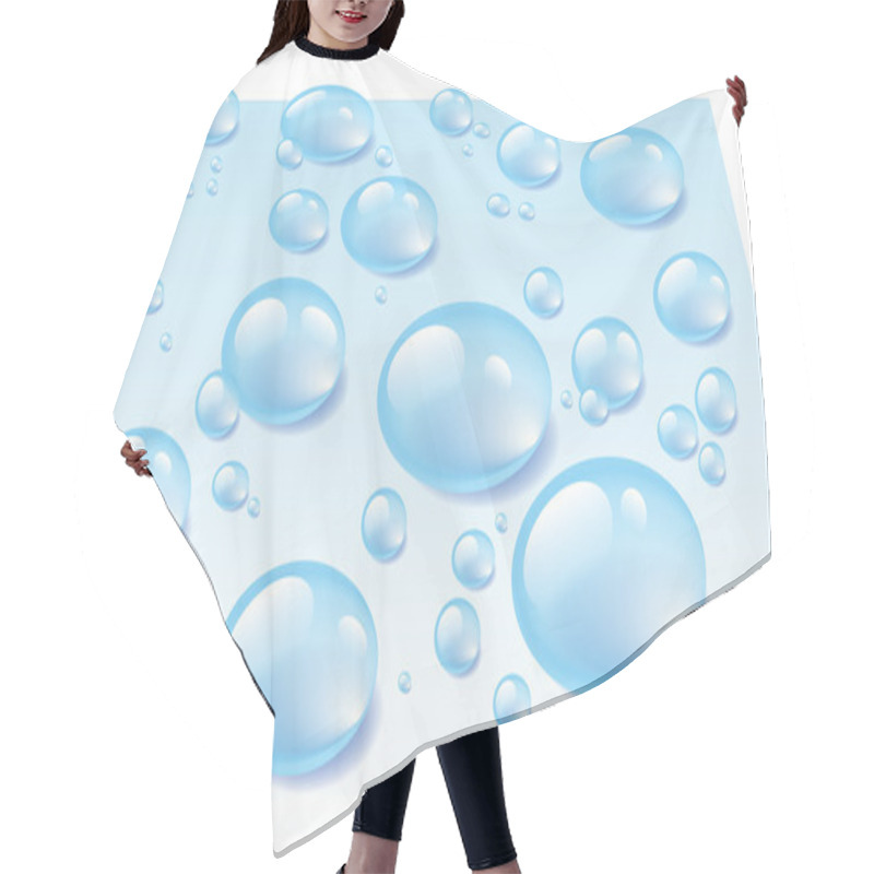 Personality  Vector Water Drops Texture Hair Cutting Cape