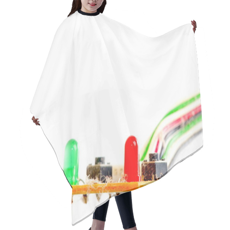 Personality  Green Red Led Hair Cutting Cape