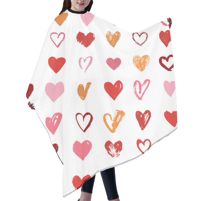 Personality  Heart Icons Set, Hand Drawn Icons And Illustrations For Valentines Day Hair Cutting Cape