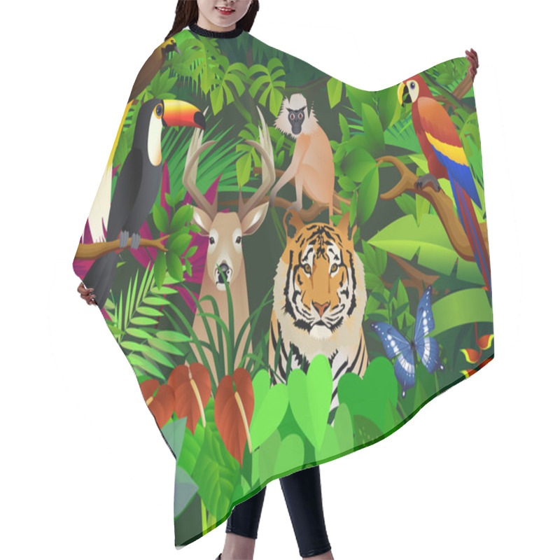 Personality  Wild Animal In The Jungle Hair Cutting Cape