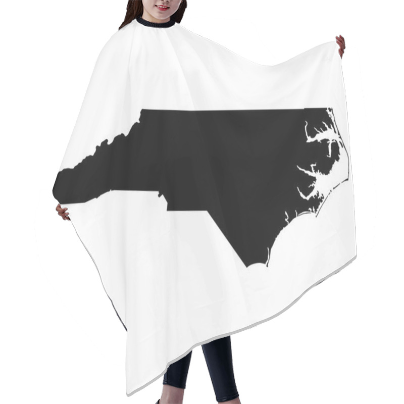 Personality  Map Of North Carolina Hair Cutting Cape