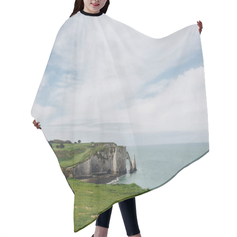 Personality  Aerial View Of Green Cliff And Blue Sea, Etretat, Normandy, France Hair Cutting Cape