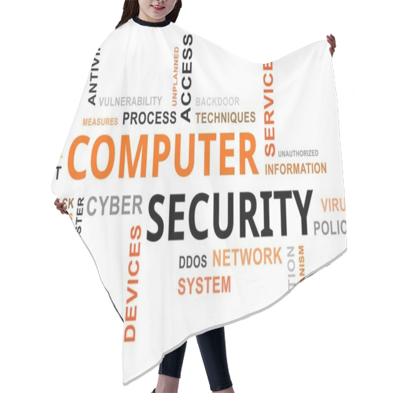 Personality  Word Cloud - Computer Security Hair Cutting Cape