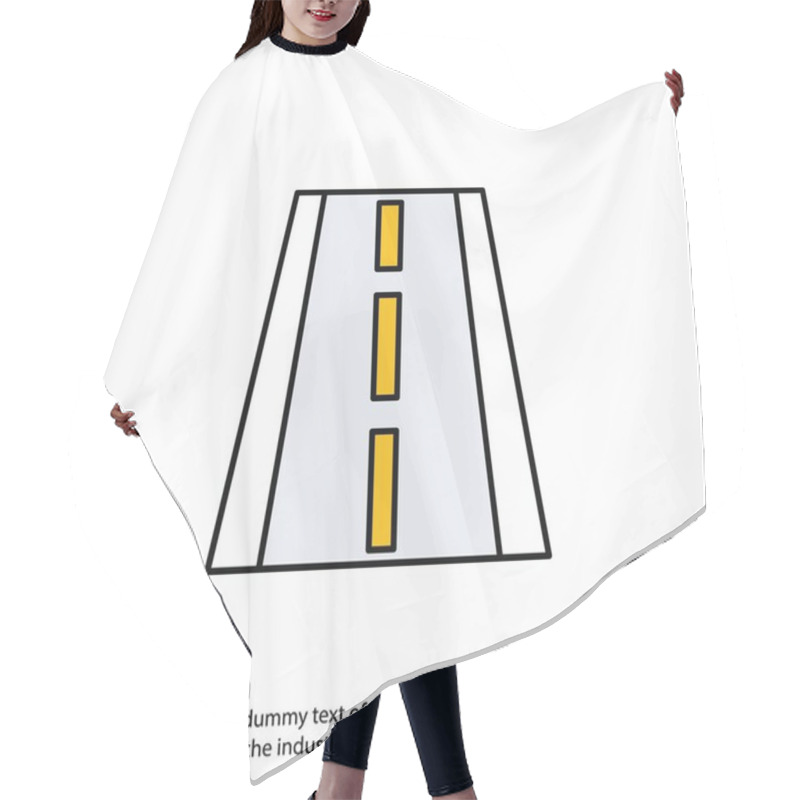 Personality  Road Sign Icon, Vector Illustration Hair Cutting Cape