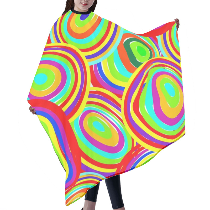 Personality  Circle Repetition Hair Cutting Cape