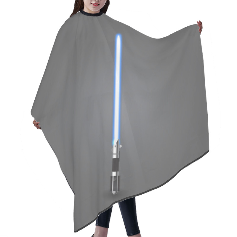 Personality  Blue Light Saber Hair Cutting Cape