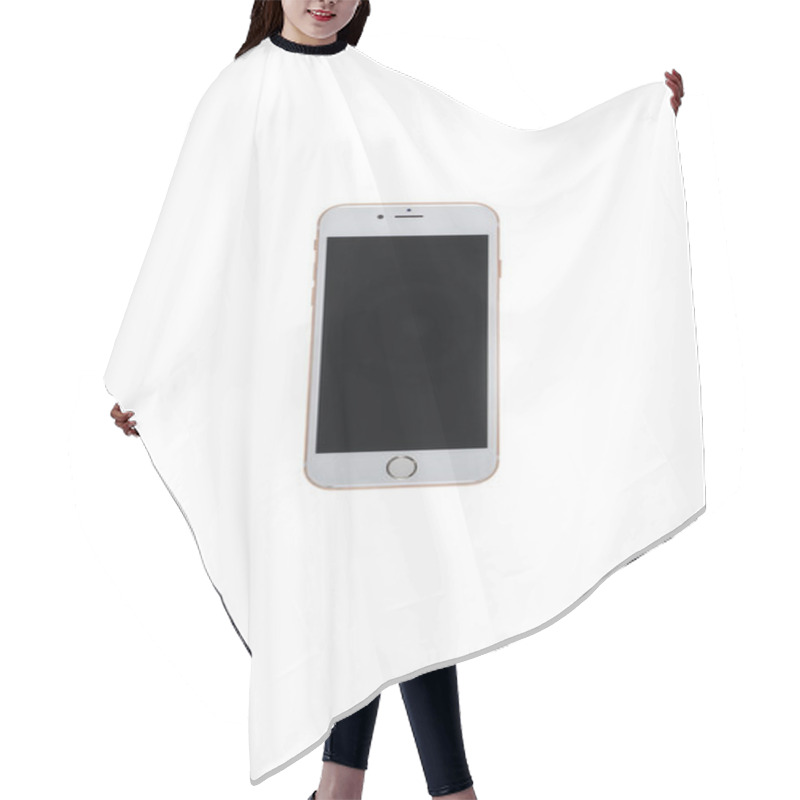 Personality  Smartphone With Blank Screen Hair Cutting Cape