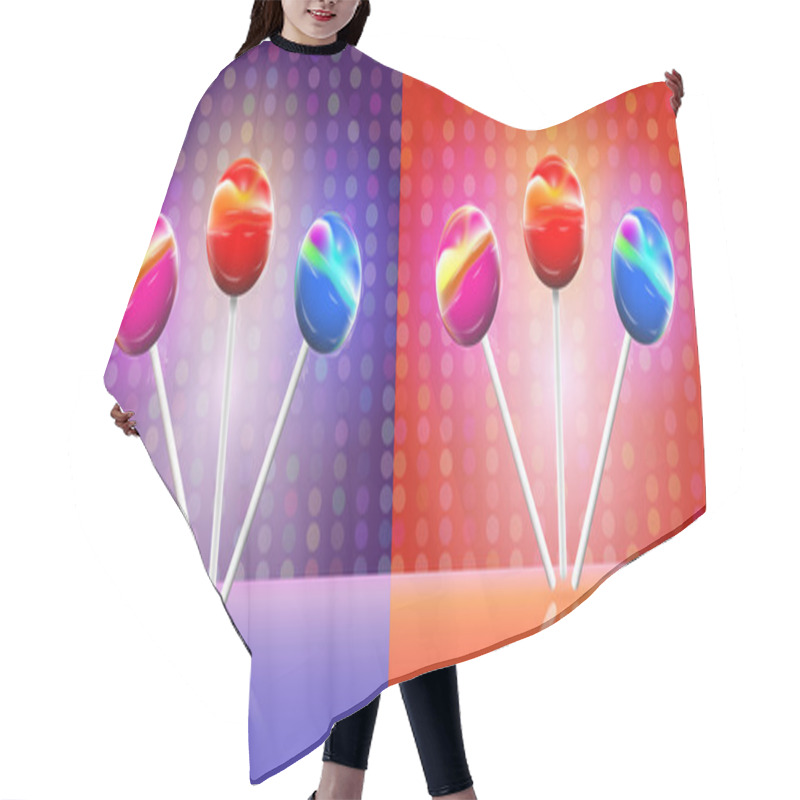 Personality  Lollypops Of Vector Design Hair Cutting Cape