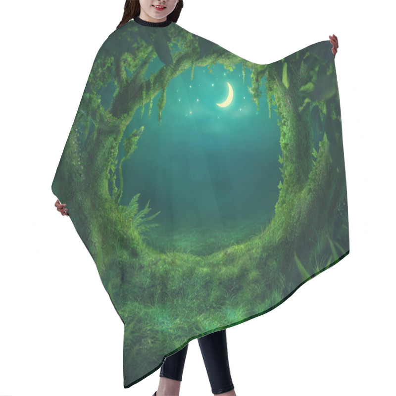 Personality  Magic Forest In The Moonlight Hair Cutting Cape