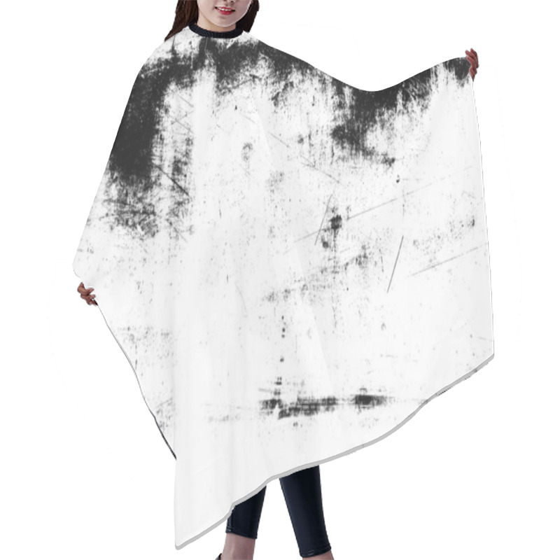 Personality  Metal Texture With Scratches And Cracks Hair Cutting Cape