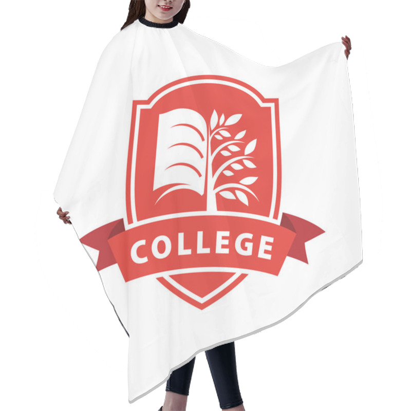 Personality  Vector Logo College Hair Cutting Cape