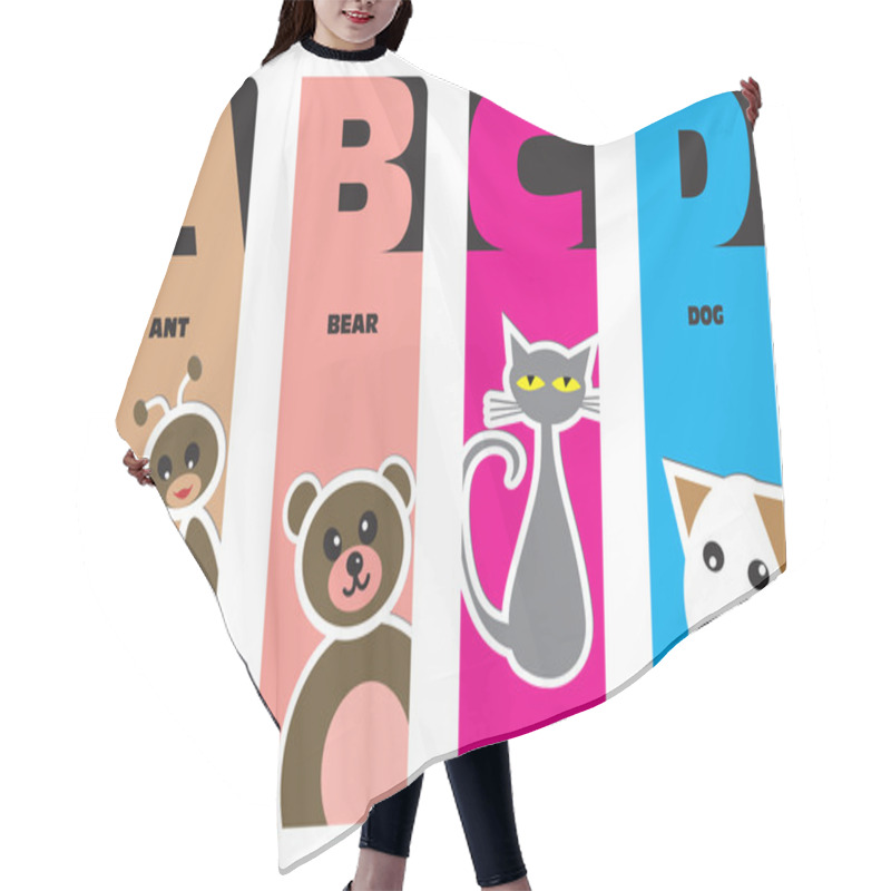 Personality  Bookmarks - Animal Alphabet A For Ant, B For Bear, C For Cat, D Hair Cutting Cape