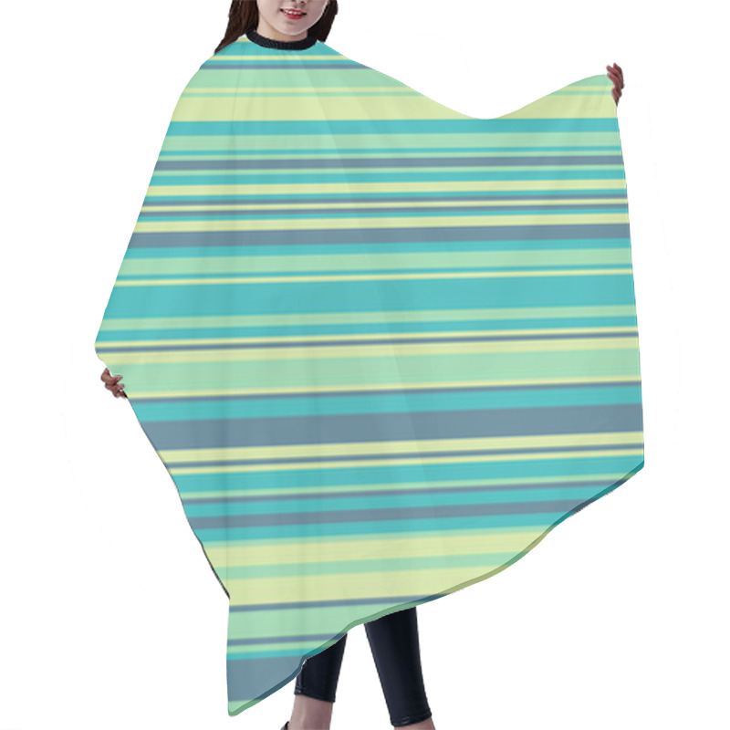 Personality  Serene Horizontal Stripes In Calming Teal, Mint, And Gray Tones.  Perfect For Backgrounds, Website Design, Or Textile Patterns. Evokes Feelings Of Peace And Tranquility. Hair Cutting Cape