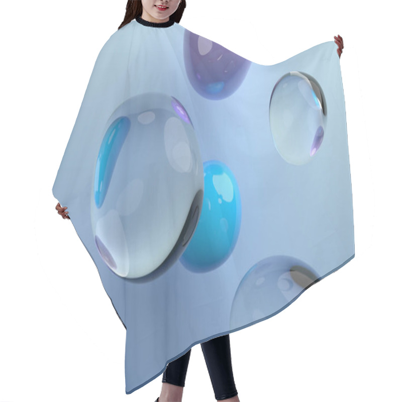 Personality  Abstract 3D Render Of A Bubble Hair Cutting Cape