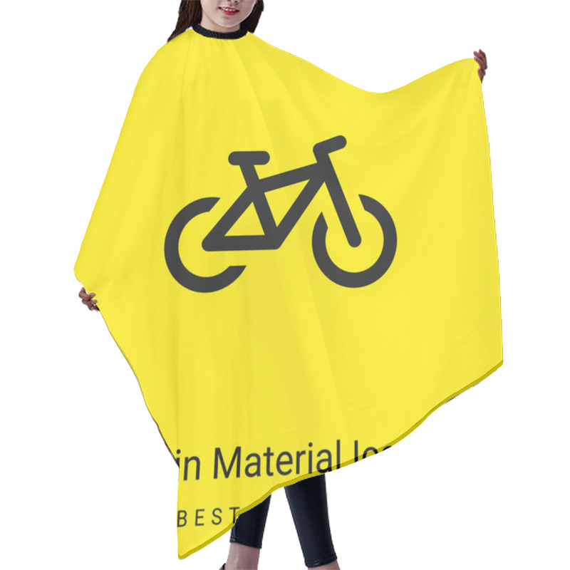 Personality  Bicycle Minimal Bright Yellow Material Icon Hair Cutting Cape