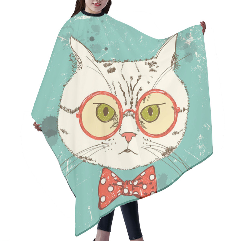 Personality  Hipster Cat Hair Cutting Cape