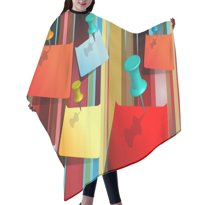 Personality  Papers And Needles Vector Set Hair Cutting Cape